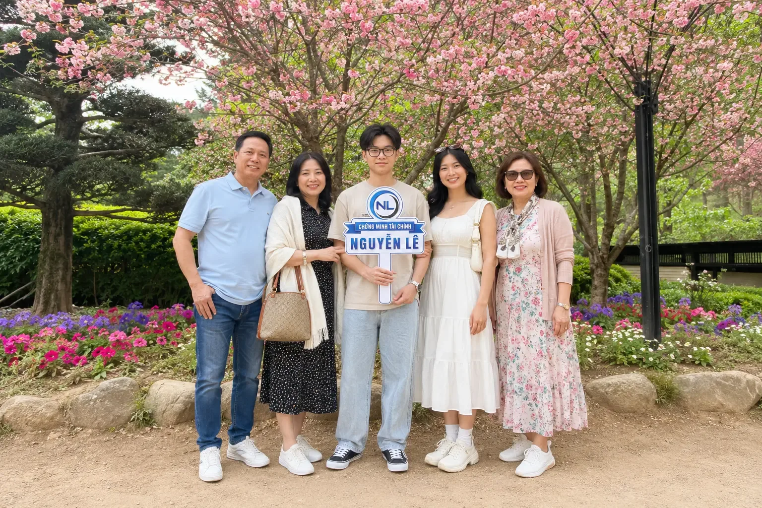 gia đình xin visa đại đô thị hàn quốc