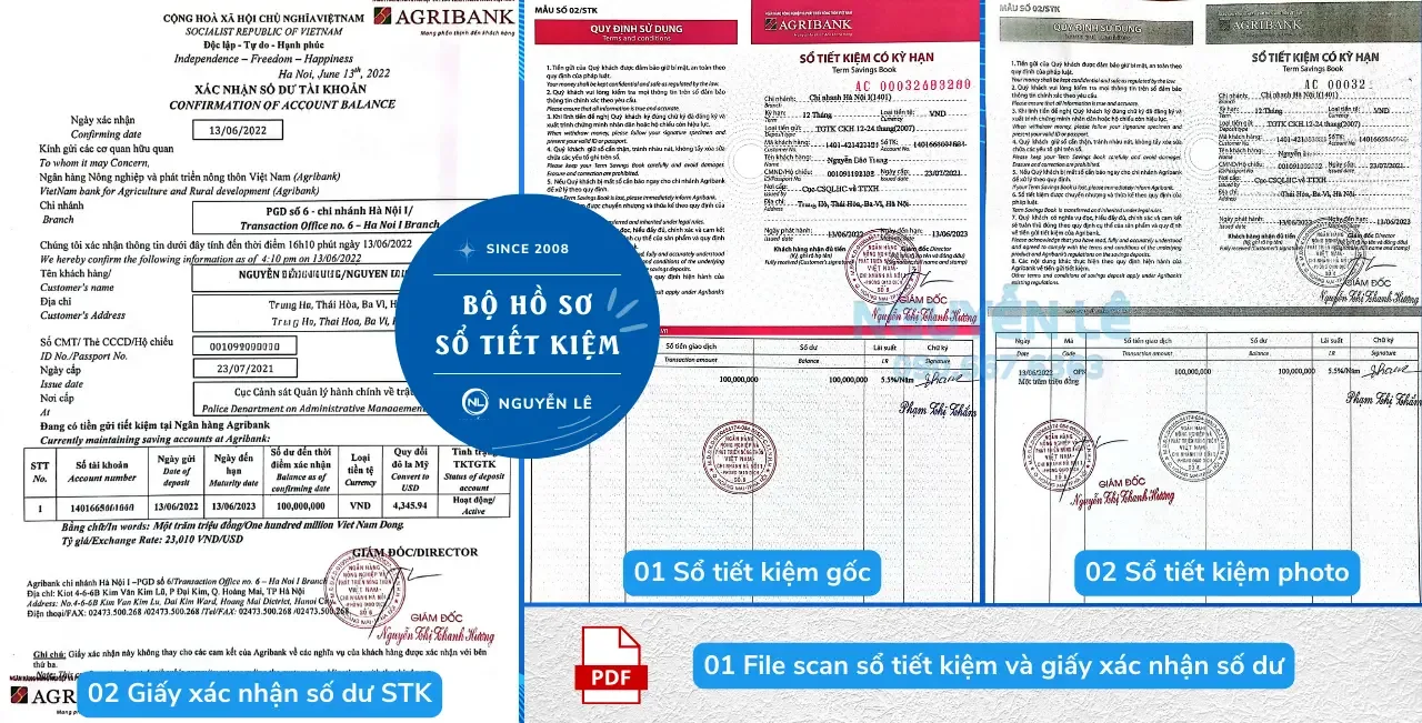 hồ sơ sổ tiết kiệm xin visa